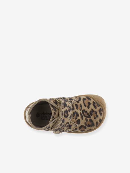 Bosco Barefoot leren hoge schonen met klittenband VICTORIA bruin - vertbaudet enfant 