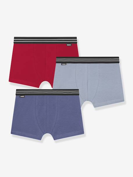 Set van 3 boxershorts voor jongens Ecodim blauw+rood - vertbaudet enfant 