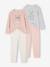 Set van 2 pyjama fluweel / velours dieren Meisje gemêleerd grijs - vertbaudet enfant 