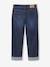 Rechte jeans voor jongens met omslag ongewassen denim+stone - vertbaudet enfant 
