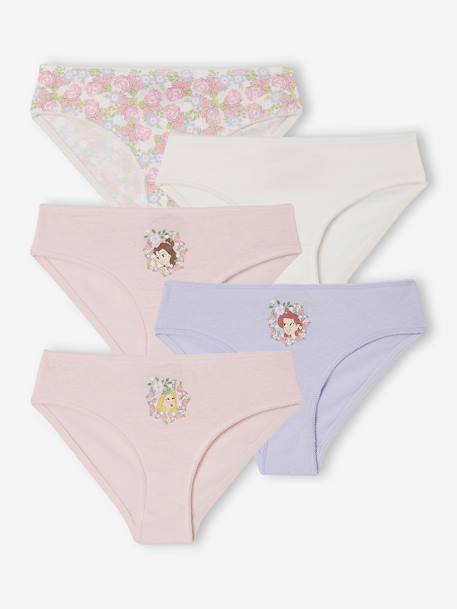 Set van 5 slipjes Disney® Princesses voor meisjes lichtroze - vertbaudet enfant 