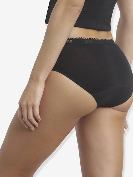 Menstruatieslipjes voor meisjes van biologisch katoen My Protect Zwart medium flow zwart - vertbaudet enfant 