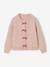 Fantasie vest voor meisjes met fluweel / velours met strik antraciet+roze (poederkleur) - vertbaudet enfant 