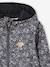 Sport sweatshirt met rits en bloemenprint in technisch materiaal antraciet+ecru+groen, bedrukt+oudroze - vertbaudet enfant 
