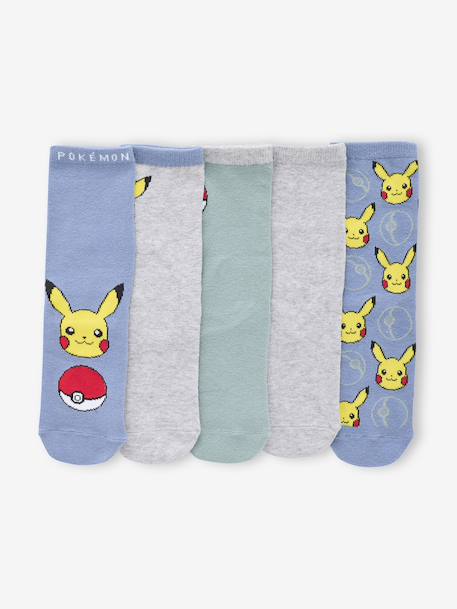 Set van 5 paar Pokemon® sokken hemelsblauw - vertbaudet enfant 