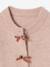 Fantasie vest voor meisjes met fluweel / velours met strik antraciet+roze (poederkleur) - vertbaudet enfant 
