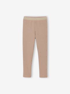 -Gevoerde meisjes legging van fleece met een print van glinsterende sterren