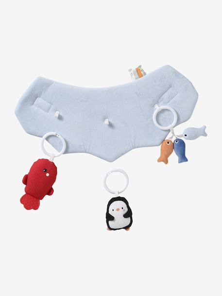 Ontdekkingskussen voor baby's ecru+groen+rood+wit - vertbaudet enfant 