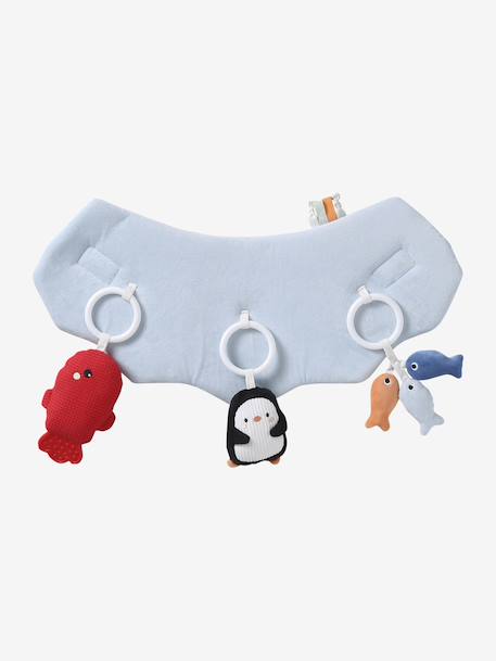 Ontdekkingskussen voor baby's ecru+groen+rood+wit - vertbaudet enfant 