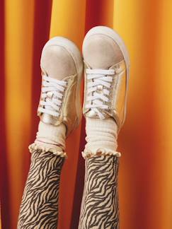 -Leren kindersneakers met veters