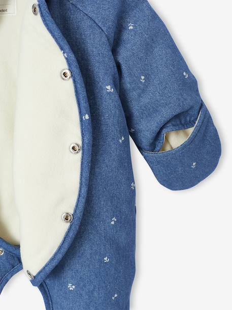 Babypakje voor pasgeborenen van volledig bedrukte denim stone - vertbaudet enfant 