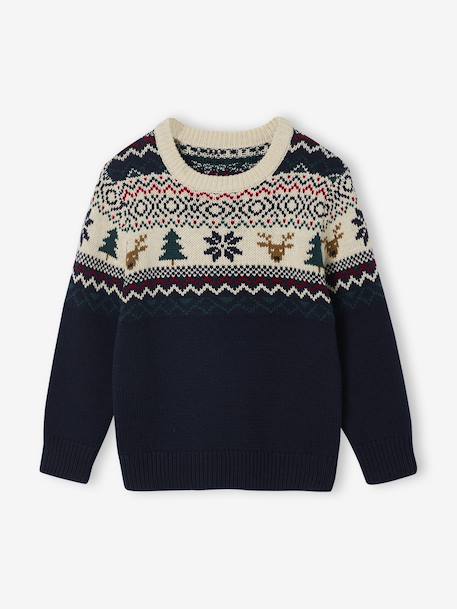 Sweater en sokken voor jongens marineblauw - vertbaudet enfant 