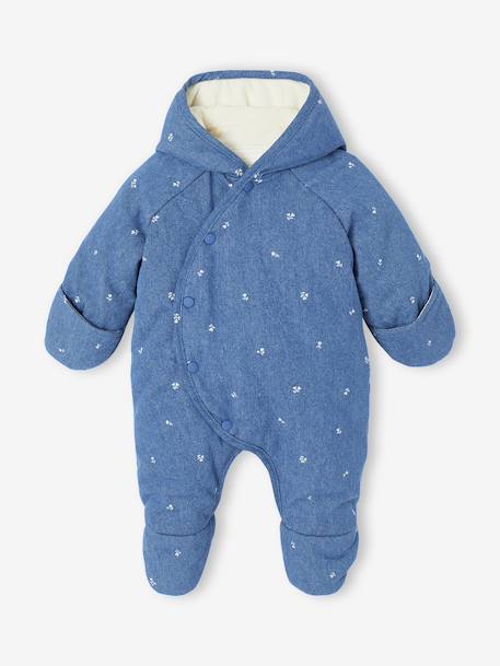 Babypakje voor pasgeborenen van volledig bedrukte denim stone - vertbaudet enfant 