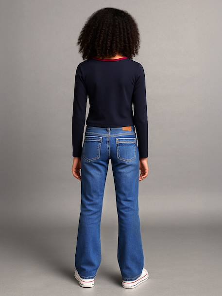 Flare jeans voor meisjes JONEN denimgrijs+lichtblauw+middenblauw - vertbaudet enfant 