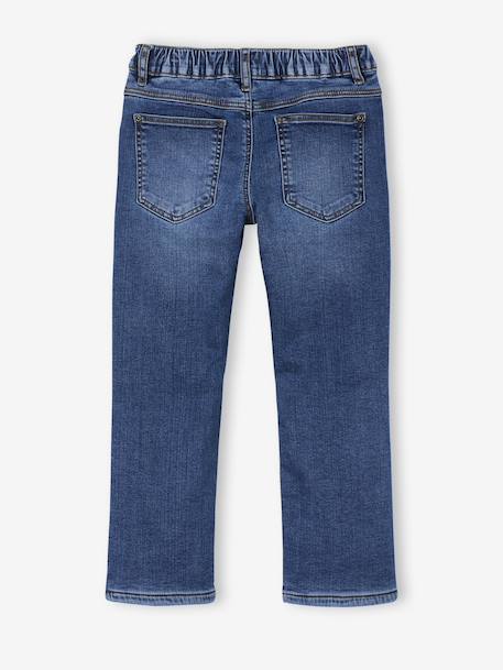 Denim jeans met fleecevoering voor jongens stone - vertbaudet enfant 