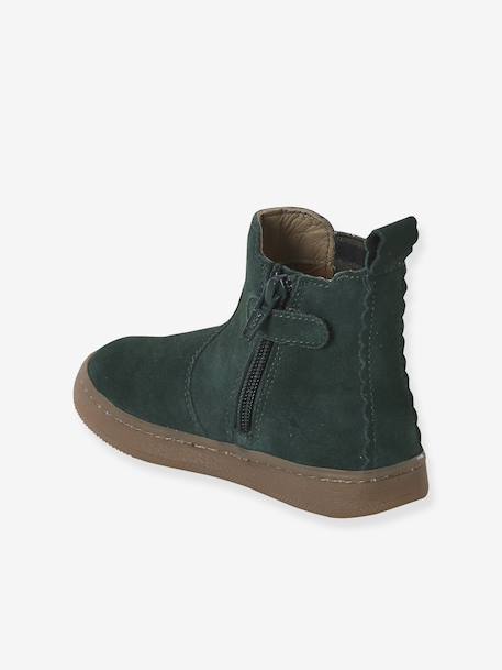 Leren meisjeslaarzen beige+brons+bruin+groen+kameel+marineblauw+oudroze - vertbaudet enfant 