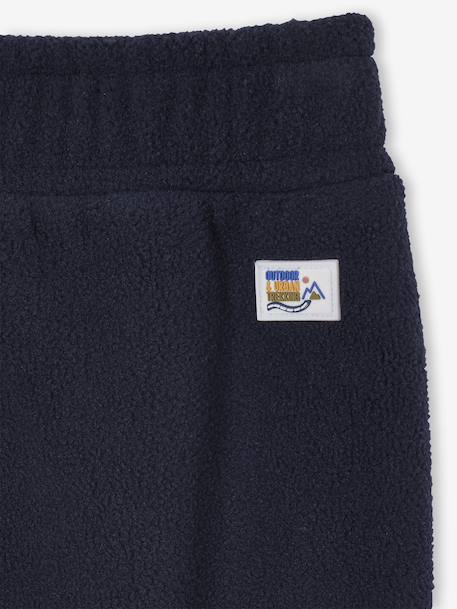 Fleece joggingbroek voor jongens marineblauw - vertbaudet enfant 