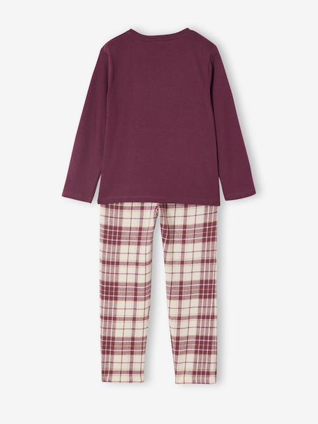 Harry Potter® pyjama voor meisjes van flanel pruim - vertbaudet enfant 