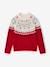 Jacquard trui voor meisjes met kerstthema rood - vertbaudet enfant 