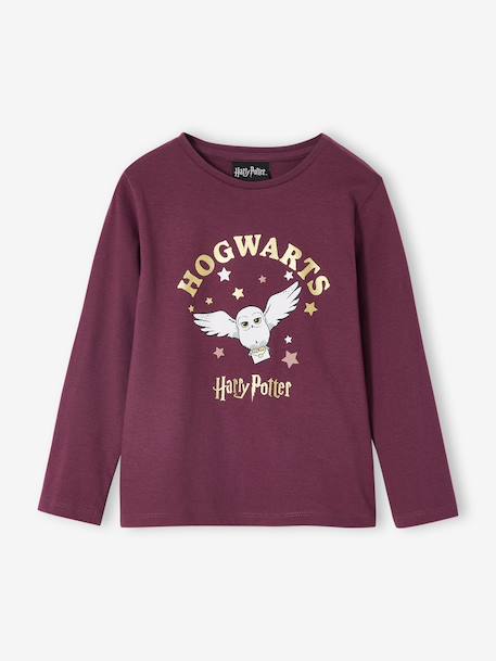 Harry Potter® pyjama voor meisjes van flanel pruim - vertbaudet enfant 