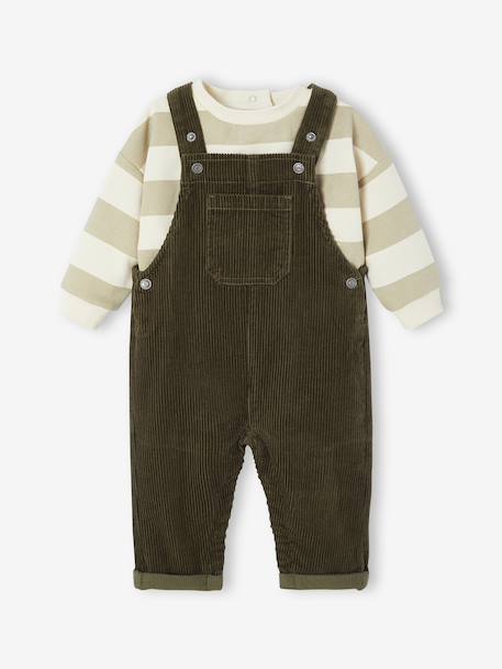Babyset sweater + salopet kaki - vertbaudet enfant 