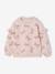 Kersttrui met glitterhartjes en mouwen met ruches voor meisjes ecru+roze (poederkleur) - vertbaudet enfant 