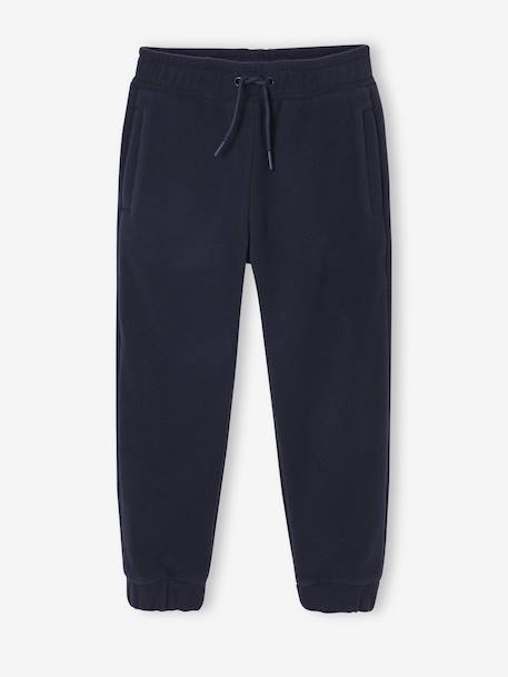 Fleece joggingbroek voor jongens marineblauw - vertbaudet enfant 