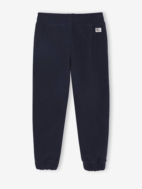 Fleece joggingbroek voor jongens marineblauw - vertbaudet enfant 