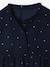 Jurk in fluweel / velours met print voor meisjes marineblauw - vertbaudet enfant 