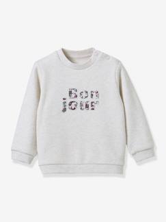 Baby-CYRILLUS sweater met letters van Liberty stof, baby, biologisch katoen
