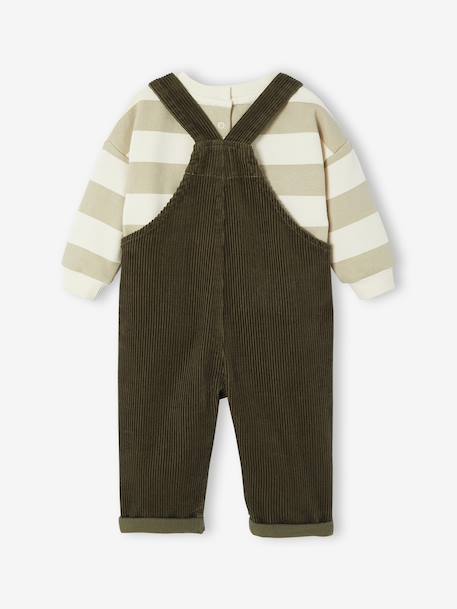 Babyset sweater + salopet kaki - vertbaudet enfant 