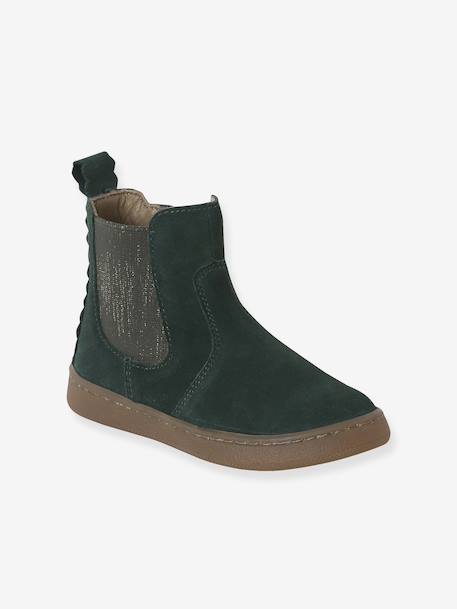 Leren meisjeslaarzen beige+brons+bruin+groen+kameel+marineblauw+oudroze - vertbaudet enfant 