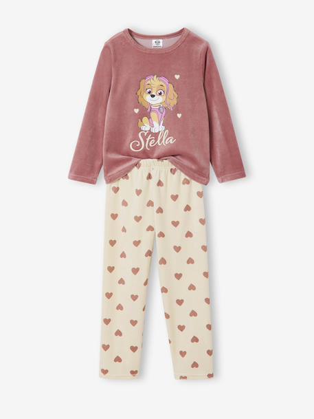 Pyjama meisjes PAW PATROL® in fluweel / velours rouge - vertbaudet enfant 