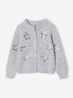 -Kerst vestje voor meisjes met sterren in pailletten
