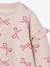 Kersttrui met glitterhartjes en mouwen met ruches voor meisjes ecru+roze (poederkleur) - vertbaudet enfant 