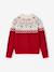 Jacquard trui voor meisjes met kerstthema rood - vertbaudet enfant 