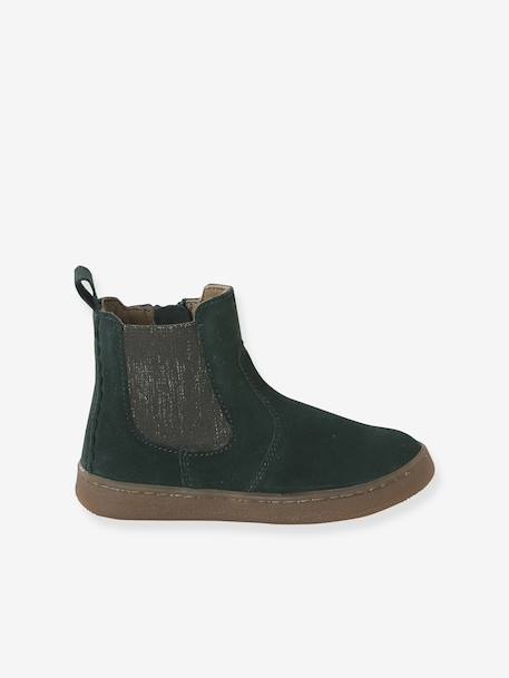 Leren meisjeslaarzen beige+brons+bruin+groen+kameel+marineblauw+oudroze - vertbaudet enfant 