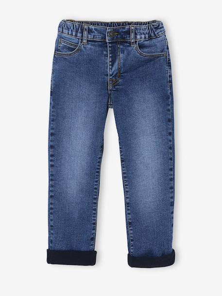 Gevoerde denim jeans voor jongens stone - vertbaudet enfant 