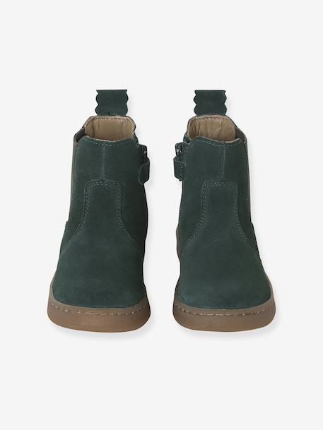 Leren meisjeslaarzen beige+brons+bruin+groen+kameel+marineblauw+oudroze - vertbaudet enfant 