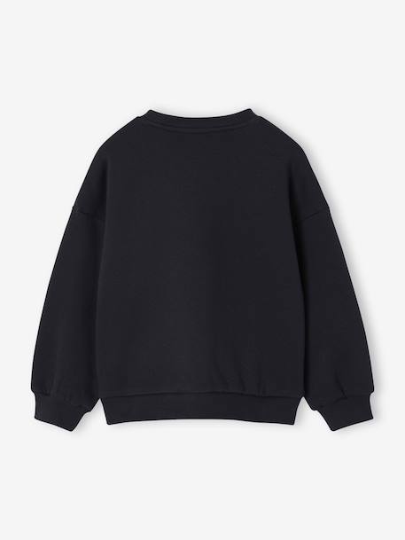 Kerstsweater voor meisjes met lovertjes antraciet+rood - vertbaudet enfant 