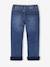 Denim jeans met fleecevoering voor jongens stone - vertbaudet enfant 