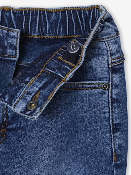 Denim jeans met fleecevoering voor jongens stone - vertbaudet enfant 