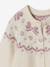 Kerstvestje voor meisjes met jacquardmotieven en glanzende details ecru - vertbaudet enfant 