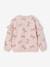 Kersttrui met glitterhartjes en mouwen met ruches voor meisjes ecru+roze (poederkleur) - vertbaudet enfant 
