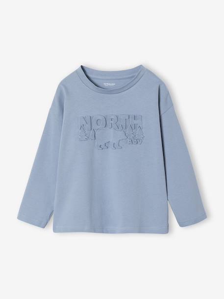 T-shirt met lange mouwen voor jongens lichtblauw - vertbaudet enfant 