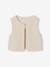 3-delige set met jurk + vestje sherpa + panty voor meisjes olijf - vertbaudet enfant 