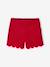 Kerst set voor meisjes, t-shirt en short van fluweel / velours met pailletten rood - vertbaudet enfant 
