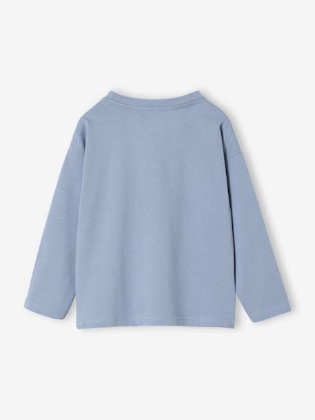 T-shirt met lange mouwen voor jongens lichtblauw - vertbaudet enfant 