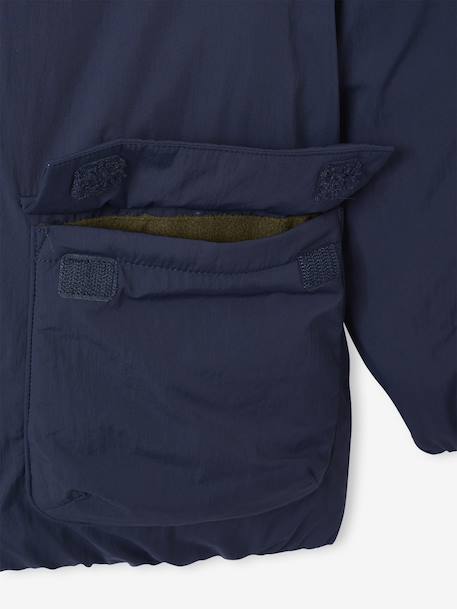 Parka sweater met capuchon voor jongens marineblauw - vertbaudet enfant 