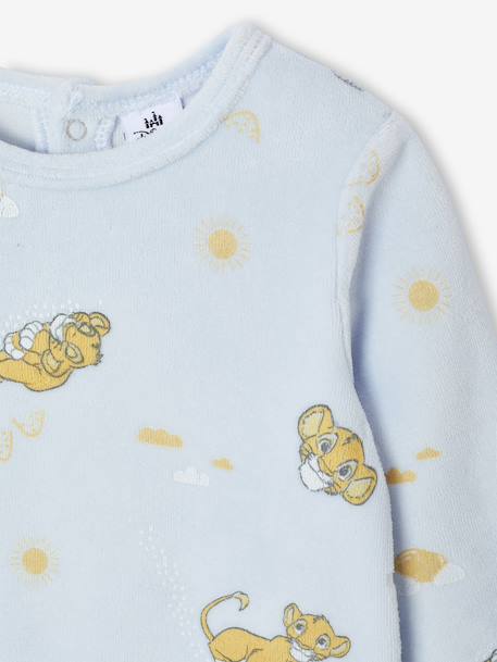 Set van 2 babyslaappakjes Disney® ROI LION van fluweel / velours hemelsblauw - vertbaudet enfant 